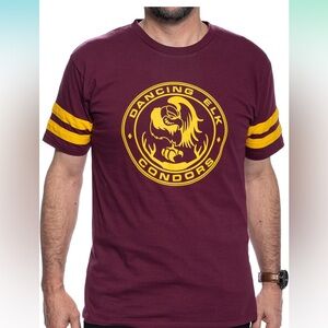Maroon and Yellow Men's Short Sleeve Tee